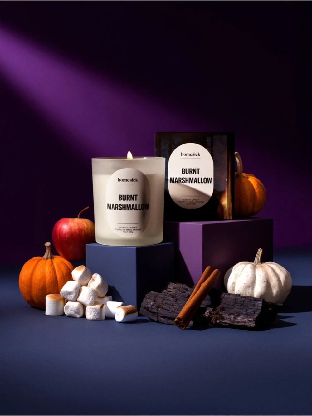 homesick BURNT MARSHMALLOW SCENTED CANDLE NWT - Picture 2 of 2